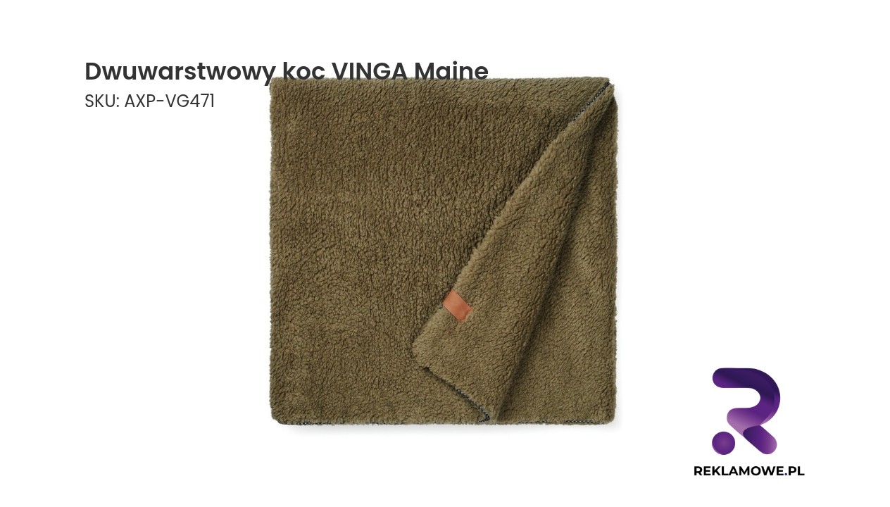Dwuwarstwowy koc VINGA Maine w kolorze neutralnym