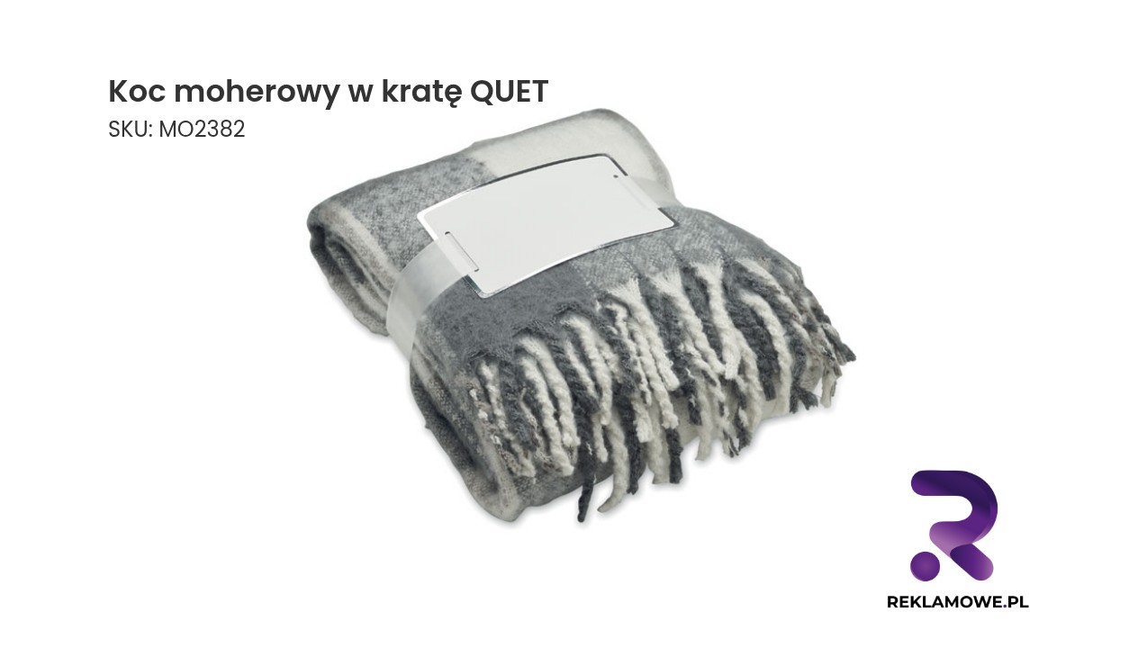 Koc moherowy w kratę QUET Koc moherowy w kratę marki QUET