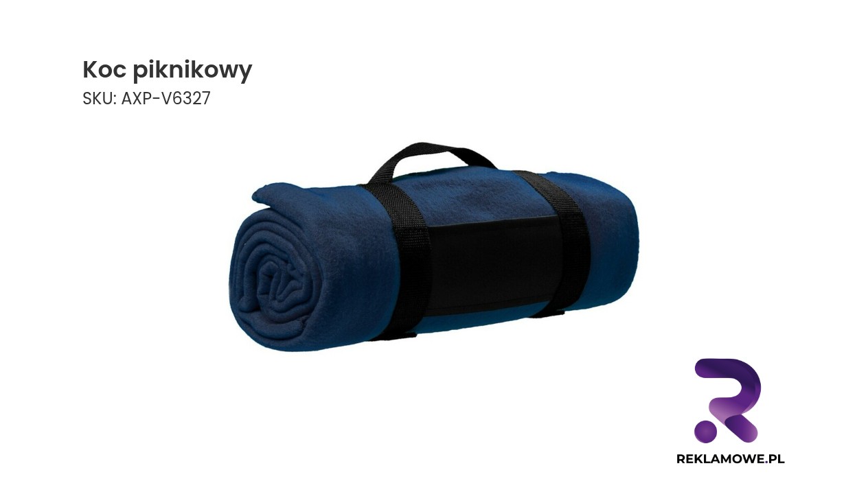 Koc piknikowy Zielony koc piknikowy ułożony na trawie