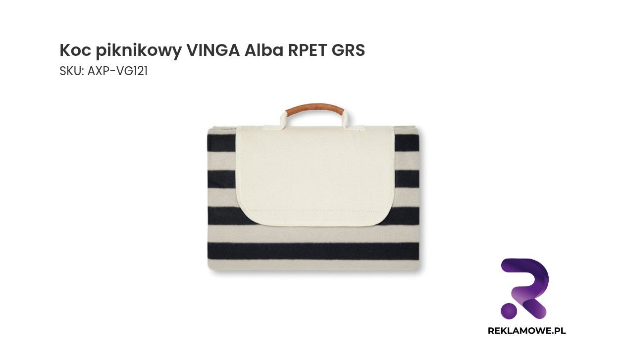 Koc piknikowy VINGA Alba wykonany z recyklingowanego PET, certyfikowany GRS