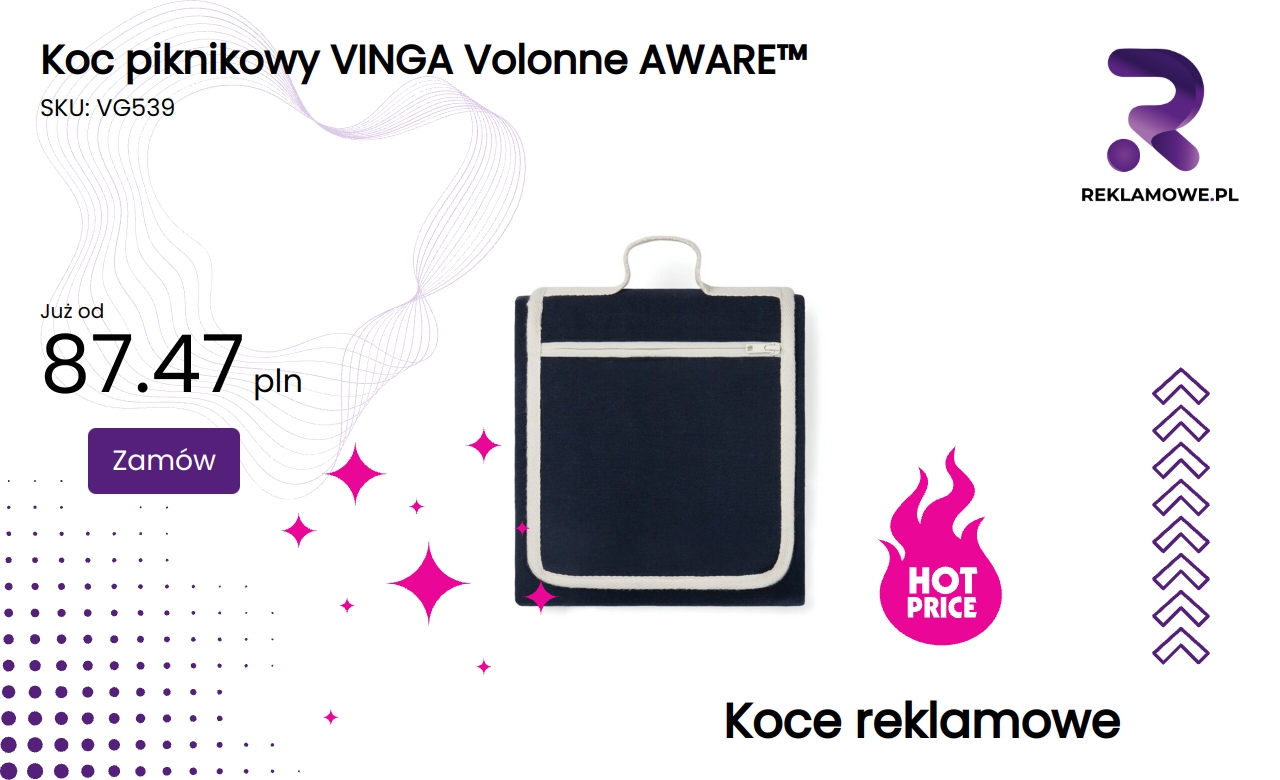 Koc piknikowy VINGA Volonne z certyfikatem AWARE™ na trawie