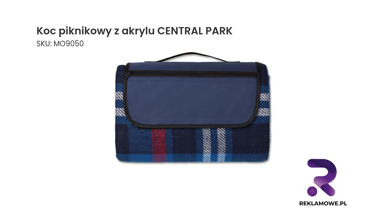 Koc piknikowy z akrylu CENTRAL PARK na trawie