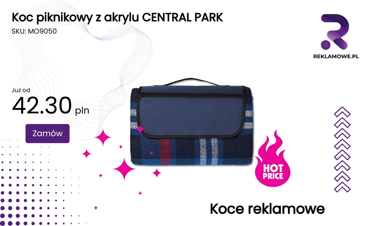 Koc piknikowy z akrylu CENTRAL PARK idealny na piknik