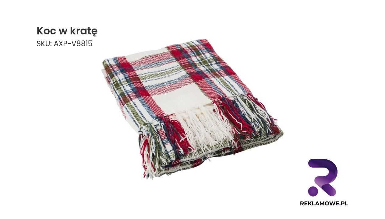 Koc w kratę Koc w kratę idealny na zimowe wieczory