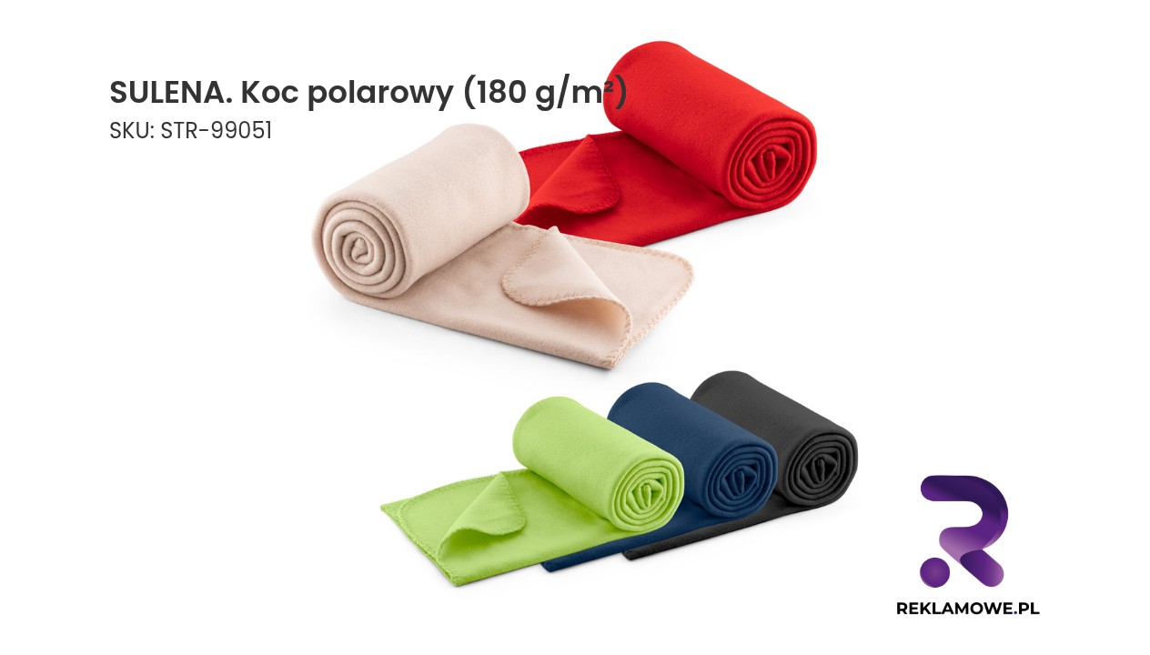 SULENA. Koc polarowy (180 g/m²) Koc polarowy SULENA o gramaturze 180 g/m² w kolorze neutralnym
