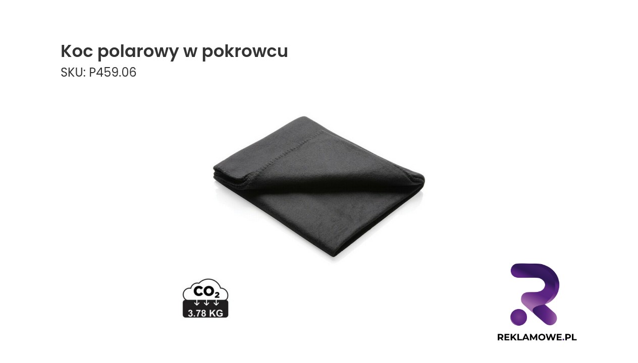 Koc polarowy w eleganckim pokrowcu