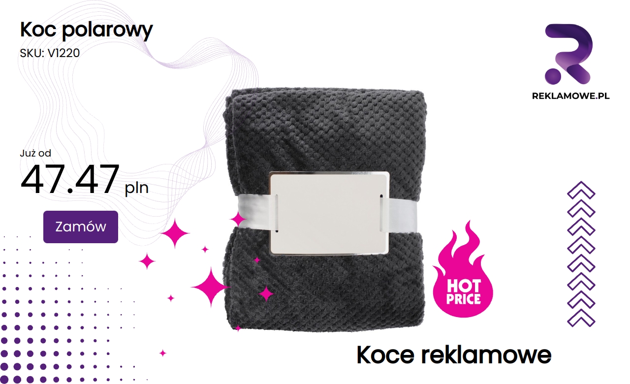 Koc polarowy w przyjemnych kolorach
