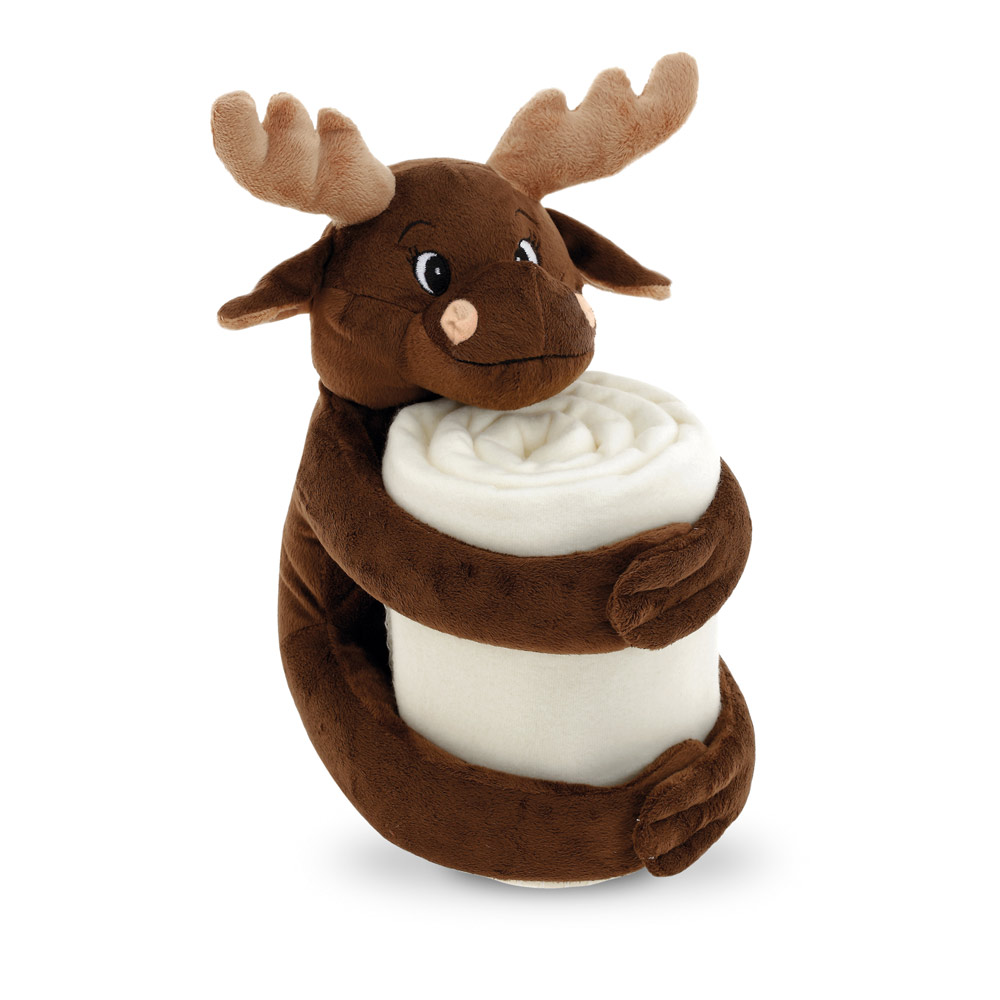 MOOSE. Polarowy koc z pluszakiem (180 g/m²) 99063_set