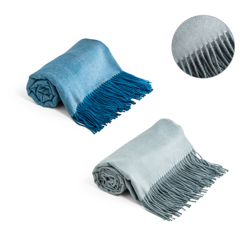 SMOOTH. 100% akrylowy koc ze wstążką i kartą do personalizacji (270 g/m²) 99044_set