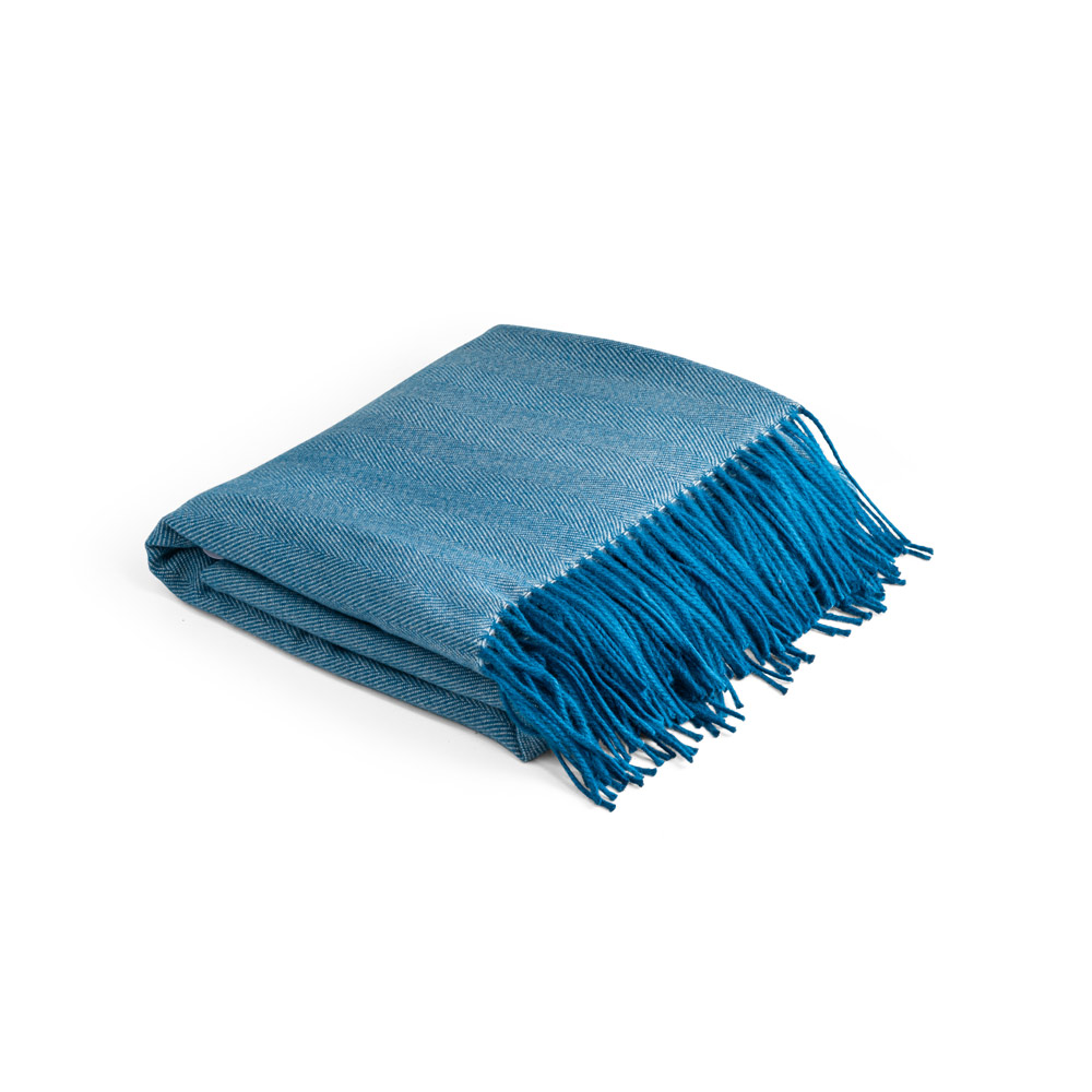 SMOOTH. 100% akrylowy koc ze wstążką i kartą do personalizacji (270 g/m²) 99044_set