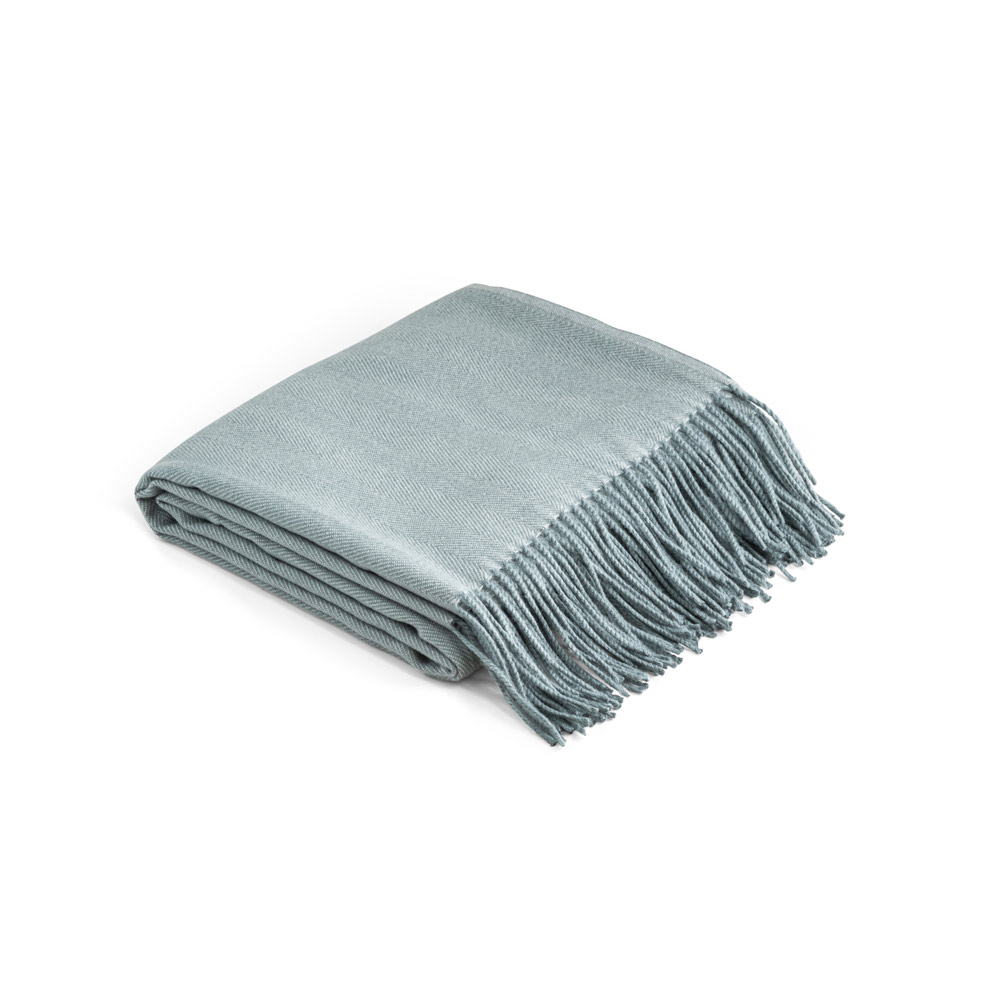 SMOOTH. 100% akrylowy koc ze wstążką i kartą do personalizacji (270 g/m²) 99044_set