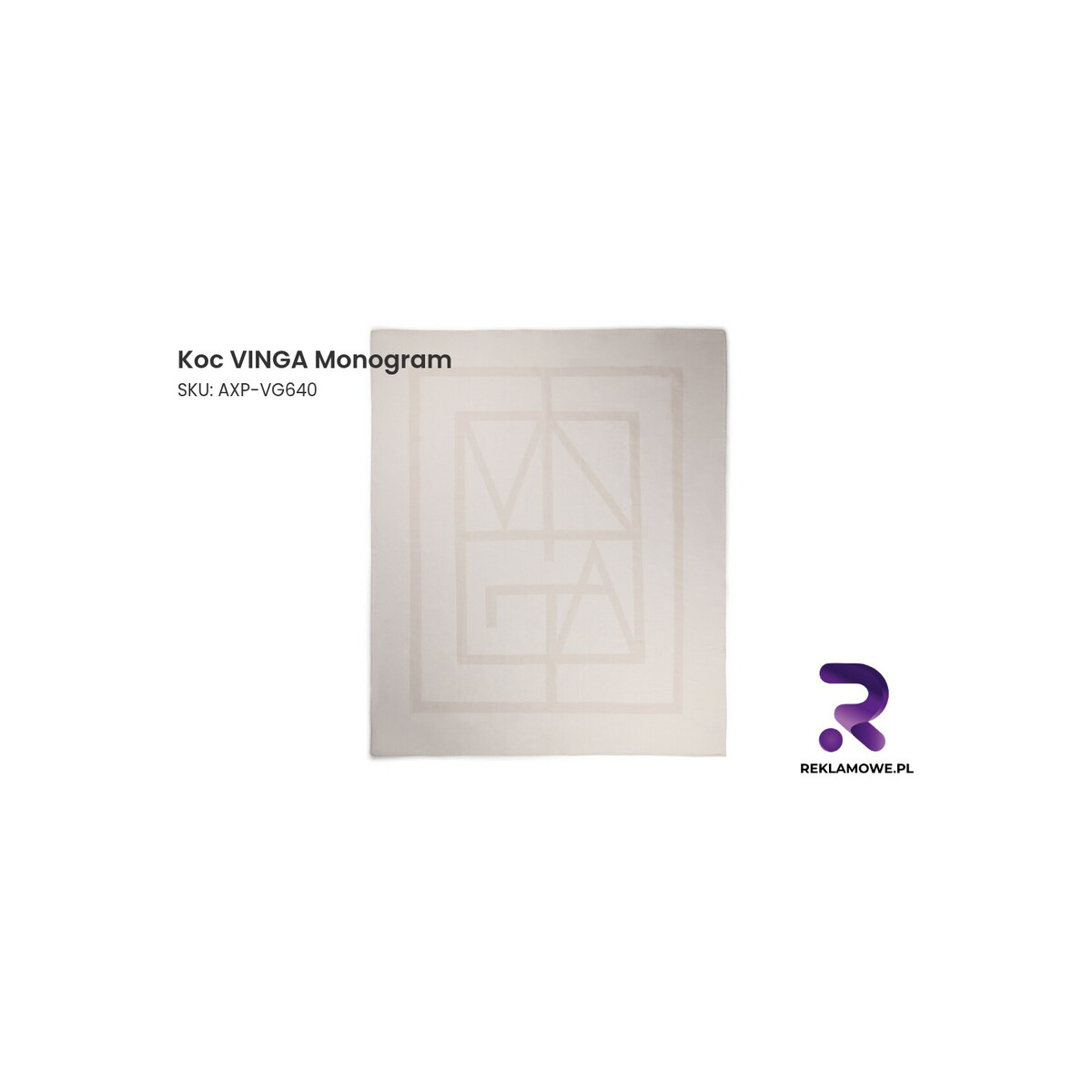 Koc VINGA Monogram – elegancki i miękki koc do domu
