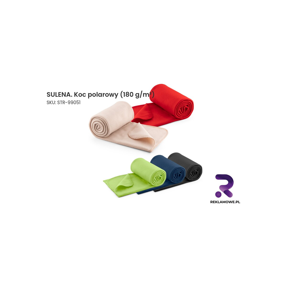 SULENA koc polarowy 180 g/m² - miękki i ciepły koc do domu i podróży